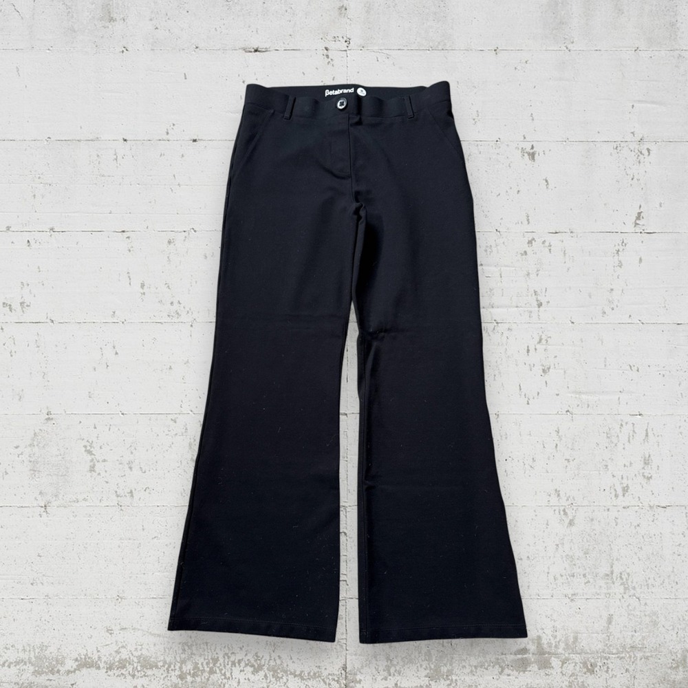 Betabrand Dress Pant Yoga Pants Womens Medium S-Petite (29x27) Bootcut Black